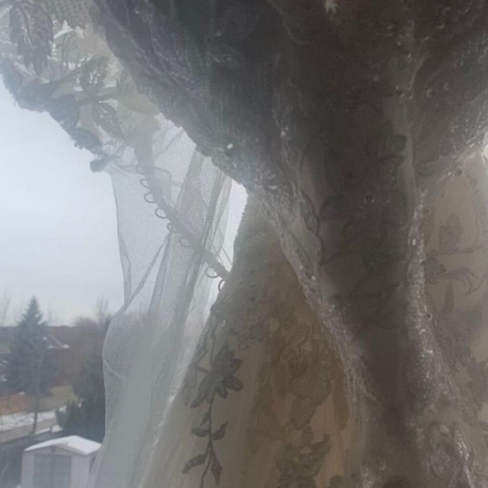 WEDDING DRESS & VEIL - Picture 9 of 10